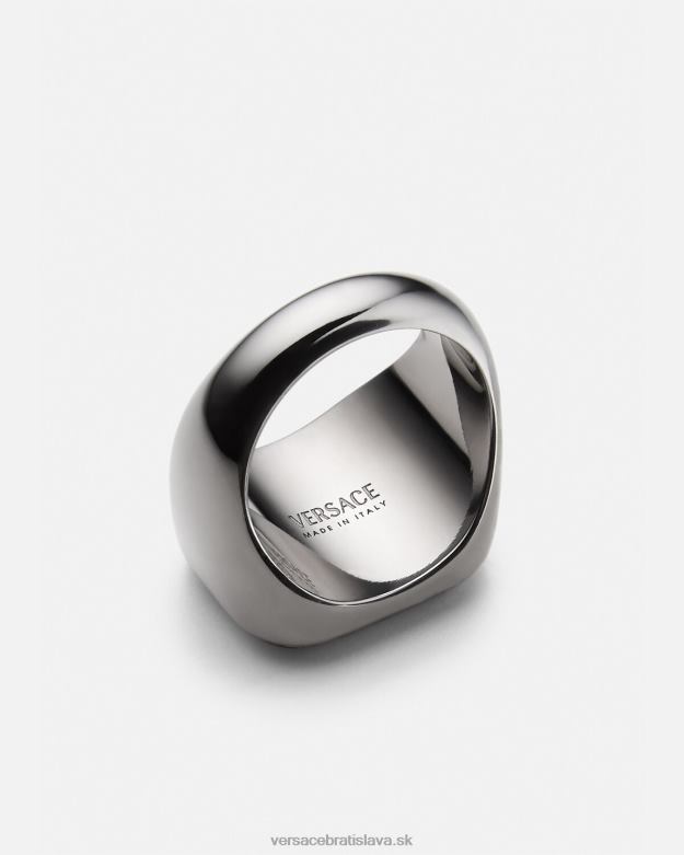 príslušenstvo X8X8P1698 Versace prsteň s logom univerzity kovové a červené muži