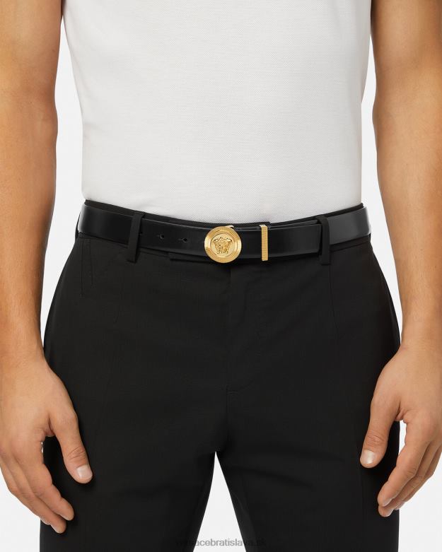 príslušenstvo X8X8P1609 Versace kožený opasok medusa biggie čierna muži