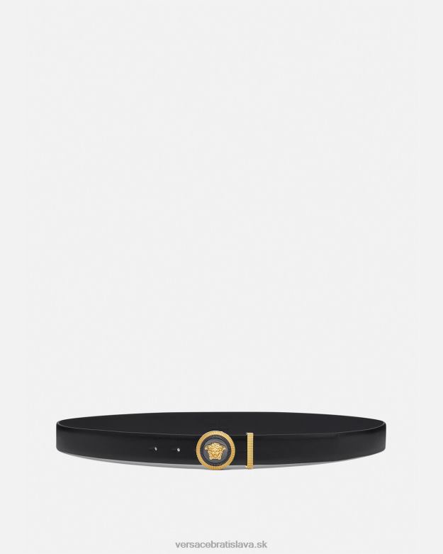príslušenstvo X8X8P1610 Versace kožený opasok medusa biggie čierne zlato muži