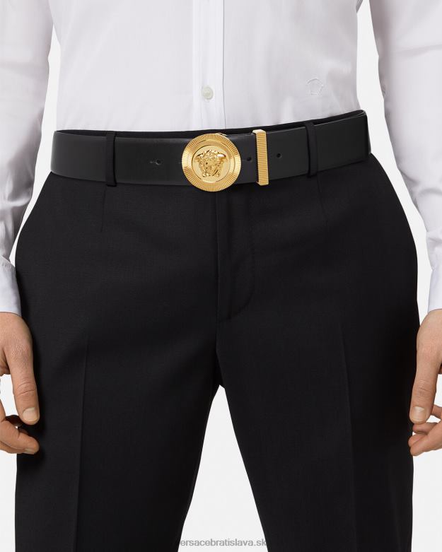 príslušenstvo X8X8P1611 Versace kožený opasok medusa biggie čierna muži