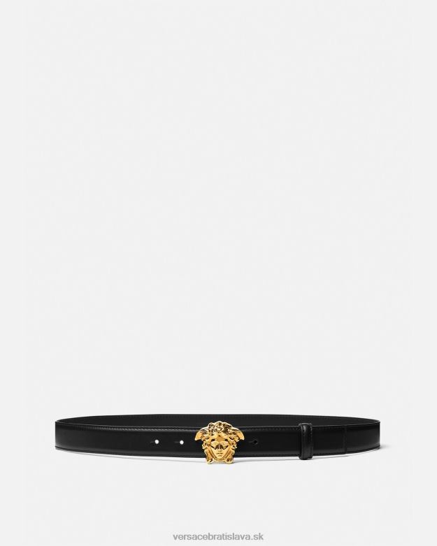 príslušenstvo X8X8P1619 Versace kožený opasok la medusa čierna muži