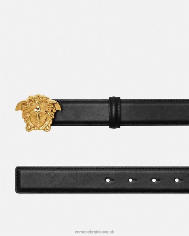 príslušenstvo X8X8P1619 Versace kožený opasok la medusa čierna muži