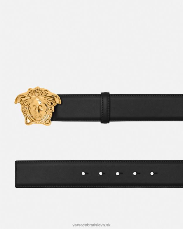 príslušenstvo X8X8P1620 Versace kožený opasok la medusa čierna muži