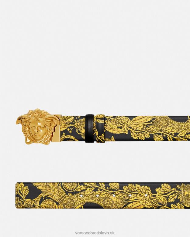 príslušenstvo X8X8P1629 Versace maschera barokový obojstranný pás vytlačiť muži