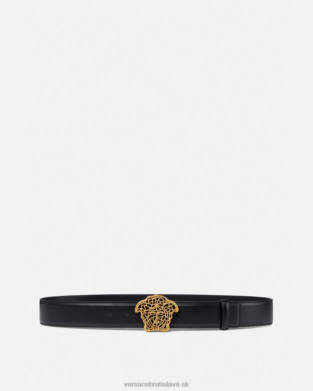 príslušenstvo X8X8P1630 Versace kožený opasok medúza čierne zlato muži