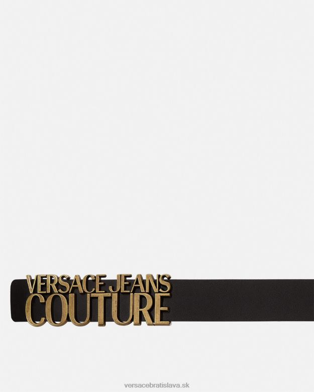 príslušenstvo X8X8P2478 Versace pás s nápisom a logom čierne zlato muži
