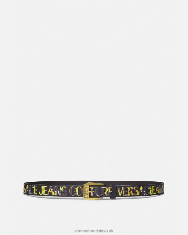 príslušenstvo X8X8P2498 Versace logo couture pás čierne zlato muži