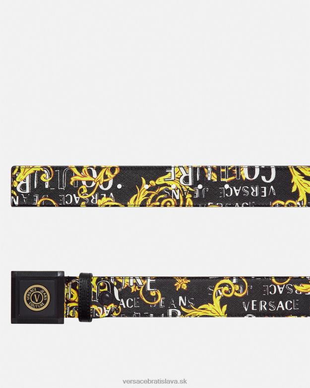príslušenstvo X8X8P2503 Versace Módny opasok s logom V čierne zlato muži