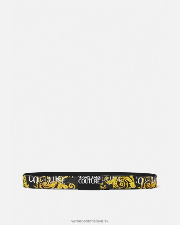 príslušenstvo X8X8P2505 Versace obojstranný opasok s logom čierne zlato muži