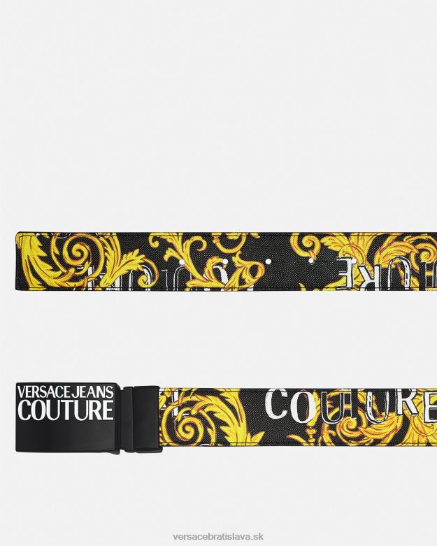 príslušenstvo X8X8P2505 Versace obojstranný opasok s logom čierne zlato muži