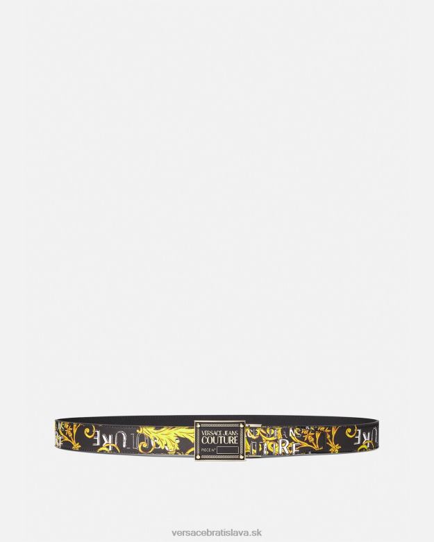 príslušenstvo X8X8P2506 Versace obojstranný opasok s logom čierne zlato muži