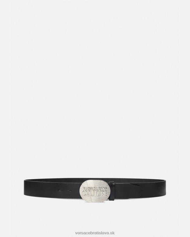 príslušenstvo X8X8P2511 Versace logo rodeo pás čierna a strieborná muži