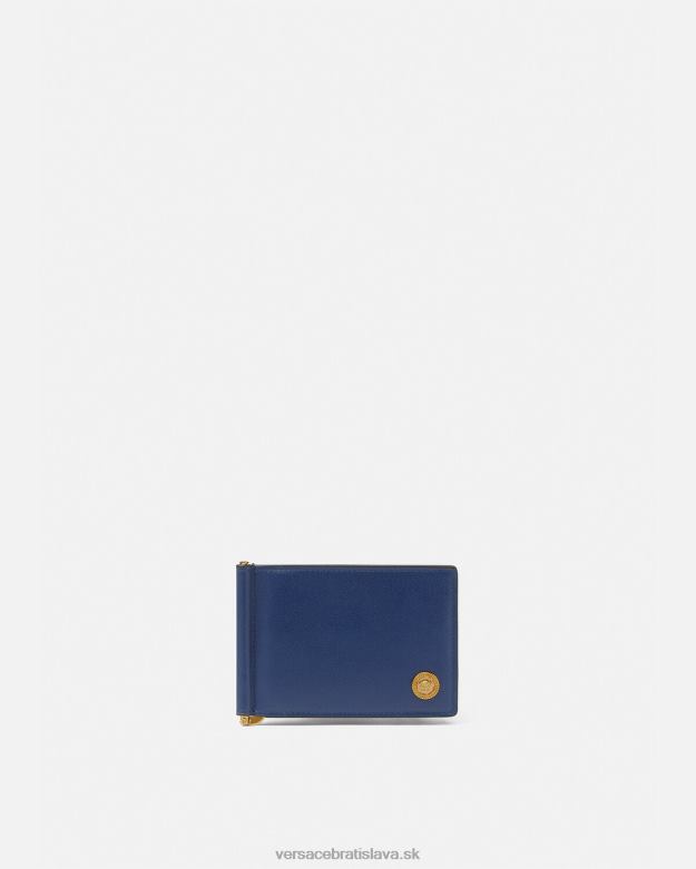 príslušenstvo X8X8P1632 Versace peňaženka medusa biggie bifold Modrá muži