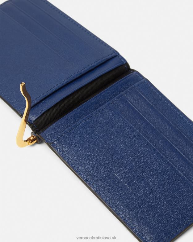 príslušenstvo X8X8P1632 Versace peňaženka medusa biggie bifold Modrá muži