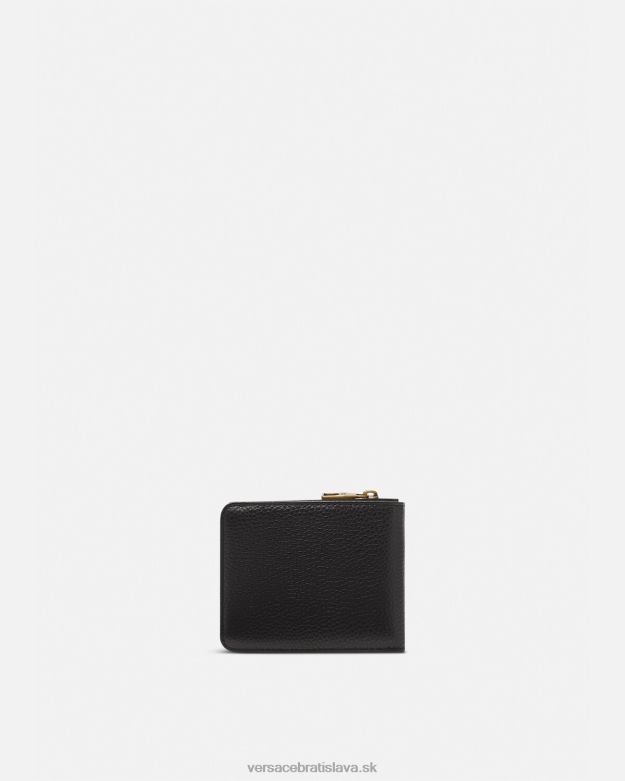 príslušenstvo X8X8P2474 Versace logo snap bifold peňaženka čierna muži