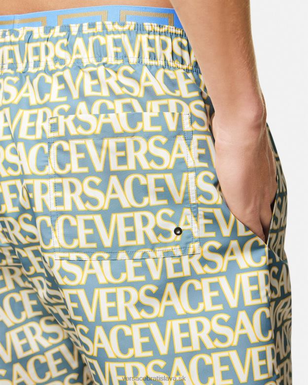 spodná bielizeň a plážové oblečenie X8X8P1794 Versace celoplošné šortky vytlačiť muži