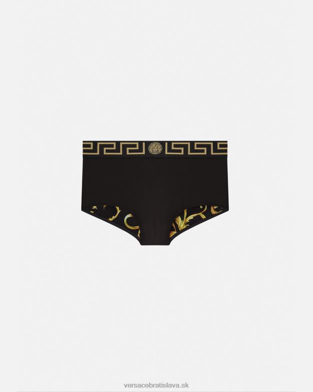 spodná bielizeň a plážové oblečenie X8X8P1807 Versace greca border plavky čierna muži