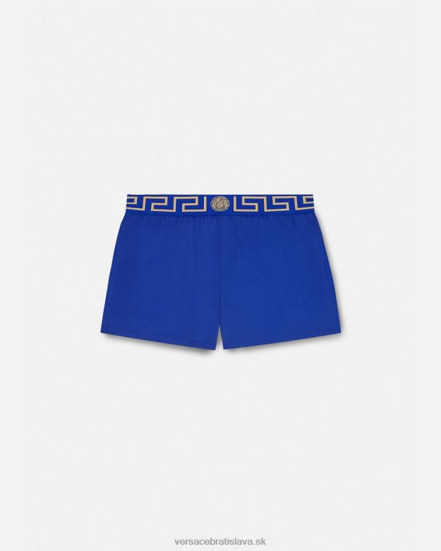 spodná bielizeň a plážové oblečenie X8X8P1808 Versace greca border plavecké šortky Modrá muži