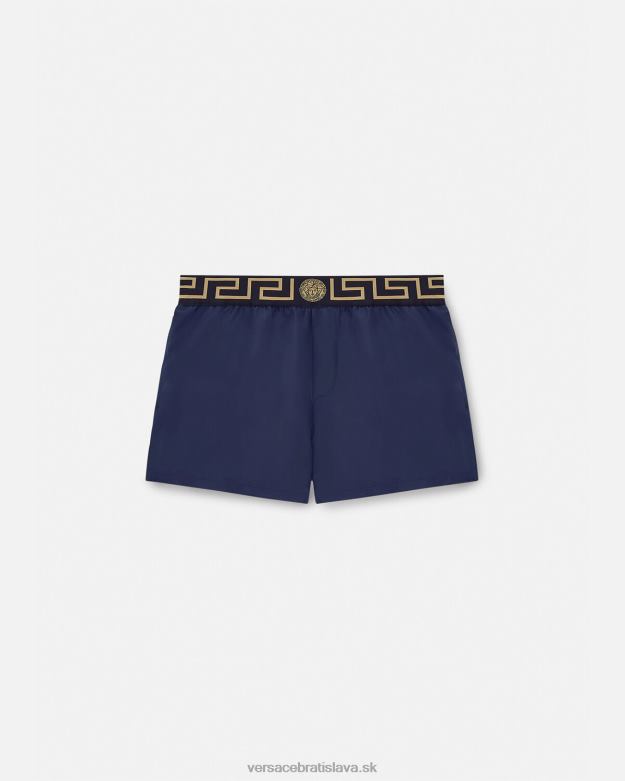 spodná bielizeň a plážové oblečenie X8X8P1814 Versace greca border plavecké šortky Modrá muži