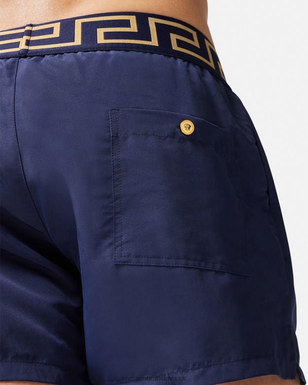 spodná bielizeň a plážové oblečenie X8X8P1814 Versace greca border plavecké šortky Modrá muži