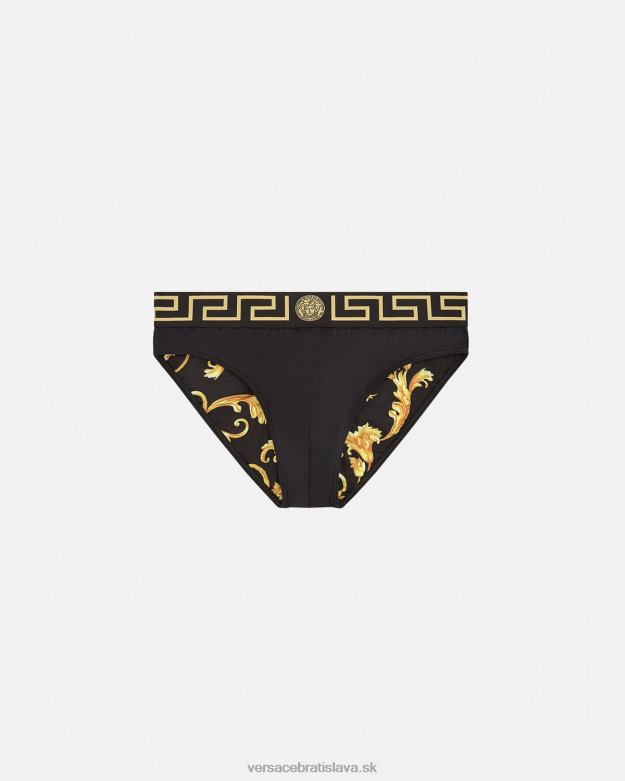 spodná bielizeň a plážové oblečenie X8X8P1815 Versace greca border plavecké nohavičky čierna muži
