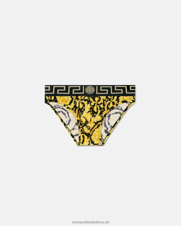 spodná bielizeň a plážové oblečenie X8X8P1769 Versace barocco slipy čierna muži
