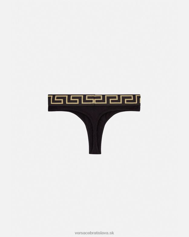 spodná bielizeň a plážové oblečenie X8X8P1770 Versace greca border tangá čierna muži