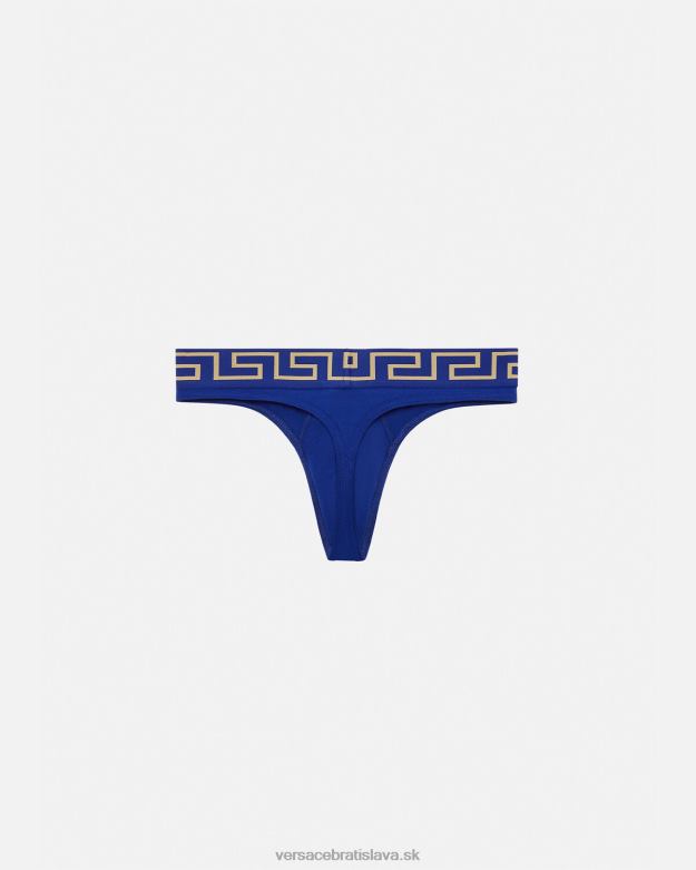 spodná bielizeň a plážové oblečenie X8X8P1773 Versace greca border tangá Modrá muži