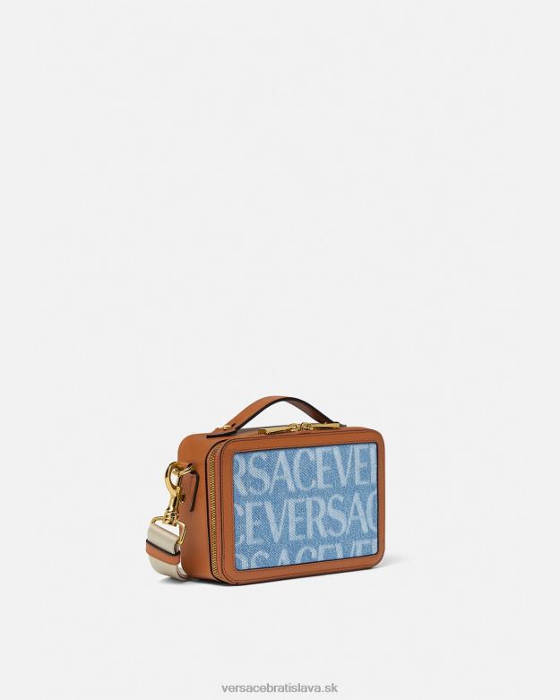 tašky X8X8P1494 Versace celoplošná malá messenger taška Modrá muži