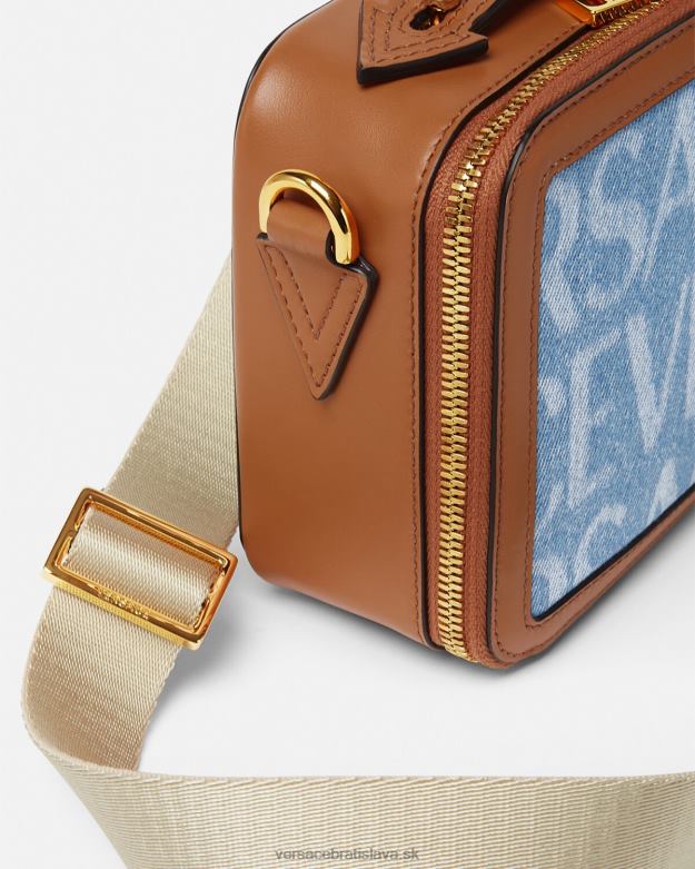 tašky X8X8P1494 Versace celoplošná malá messenger taška Modrá muži