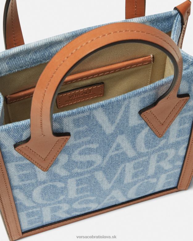 tašky X8X8P1495 Versace celoplošná crossbody kabelka Modrá muži