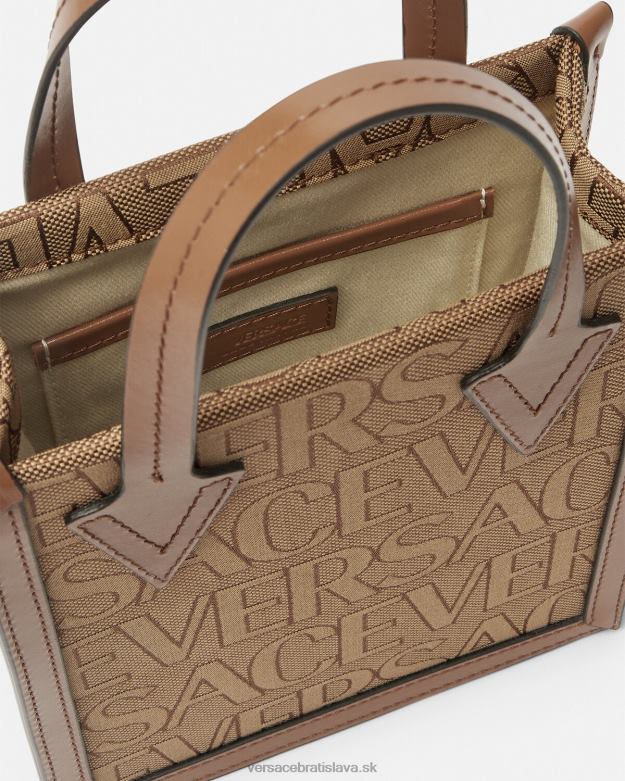 tašky X8X8P1498 Versace celoplošná crossbody kabelka hnedá muži