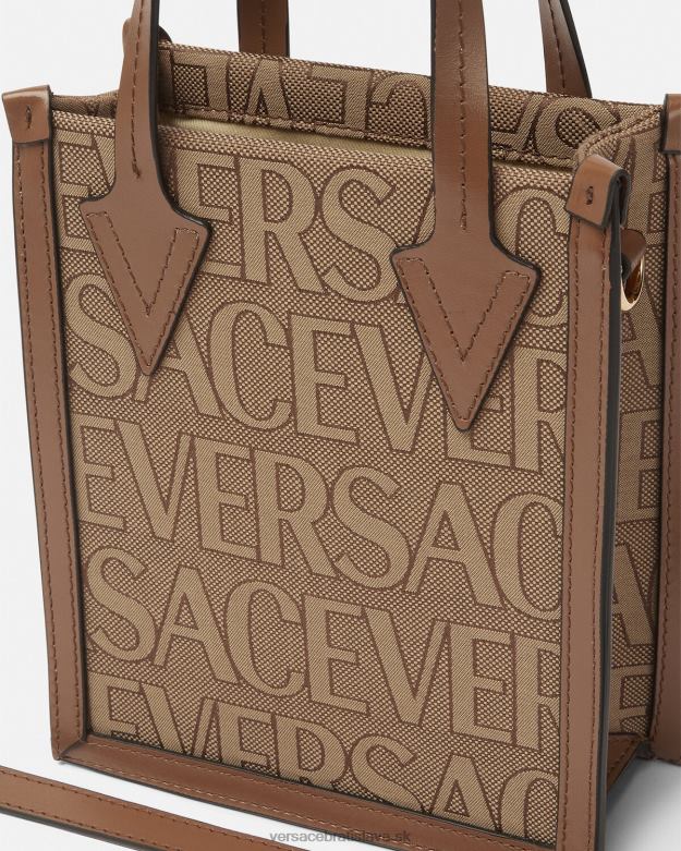 tašky X8X8P1498 Versace celoplošná crossbody kabelka hnedá muži