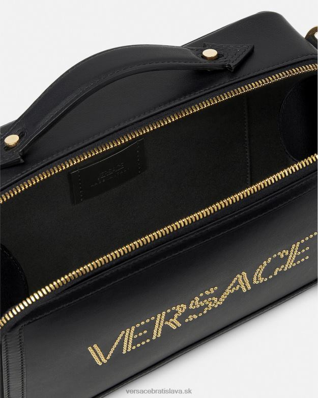 tašky X8X8P1502 Versace messenger taška s logom čierna muži