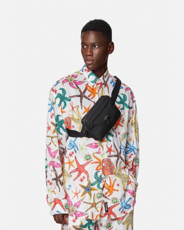 tašky X8X8P1492 Versace taška na opasok la medusa čierna muži