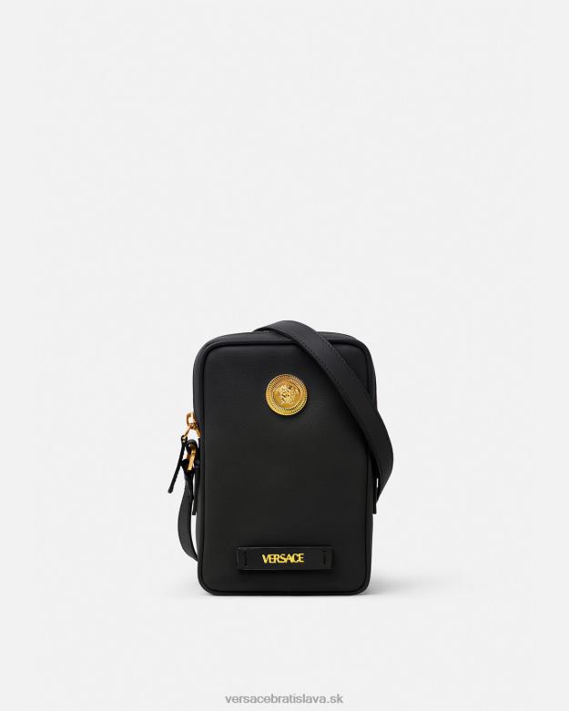 tašky X8X8P1465 Versace malá crossbody kabelka medusa biggie čierna muži
