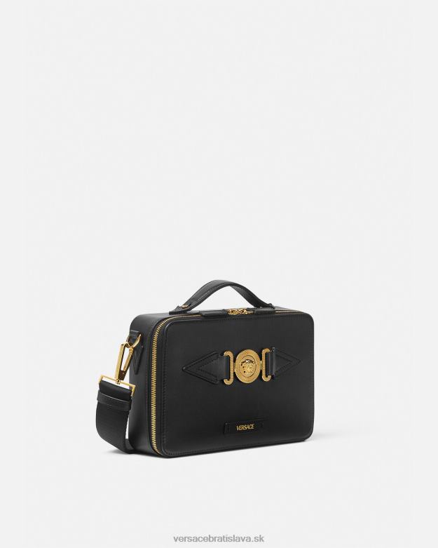 tašky X8X8P1468 Versace taška medusa biggie messenger čierna muži