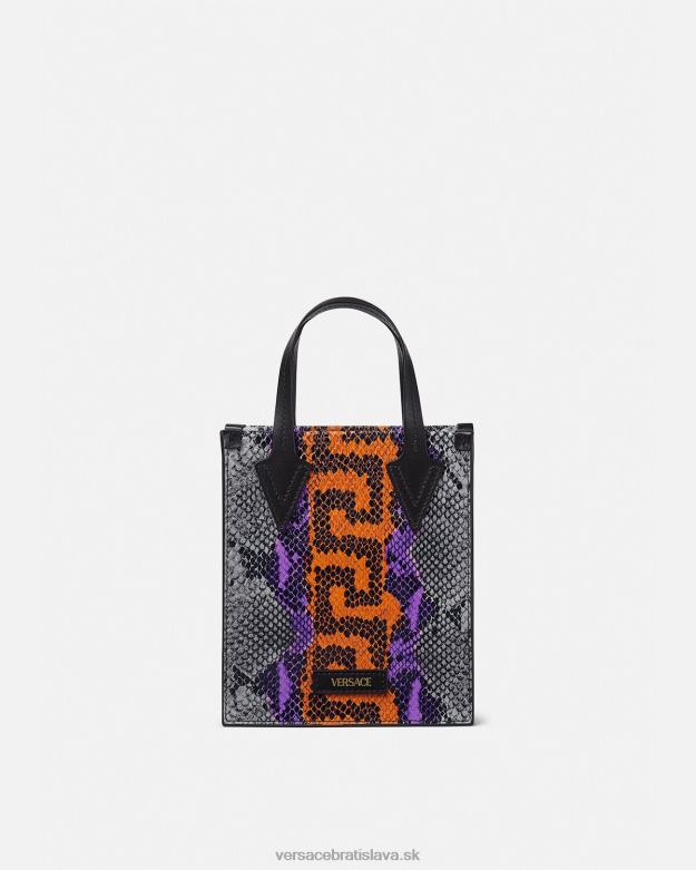 tašky X8X8P1474 Versace crossbody kabelka python greca print viacfarebný muži