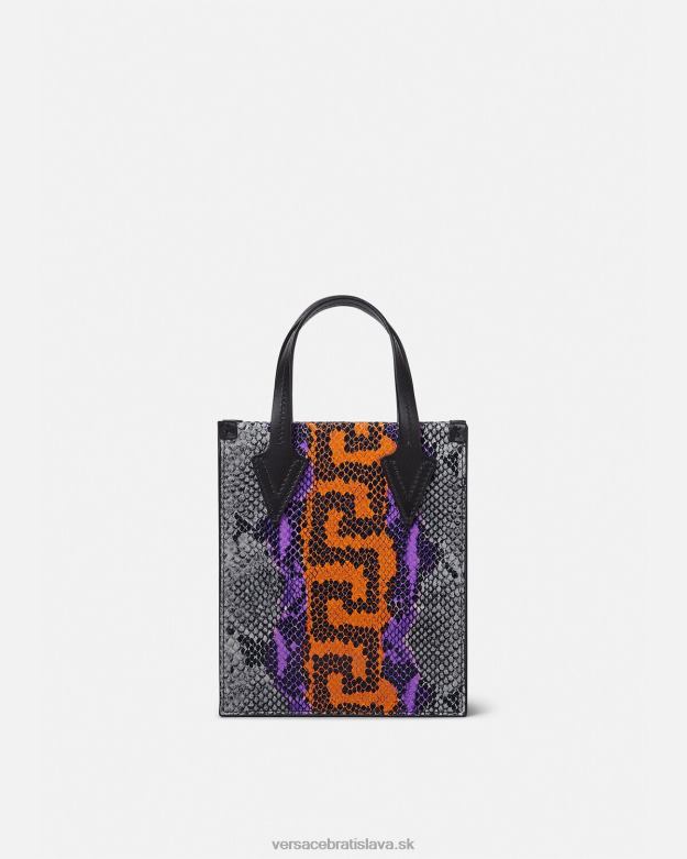 tašky X8X8P1474 Versace crossbody kabelka python greca print viacfarebný muži