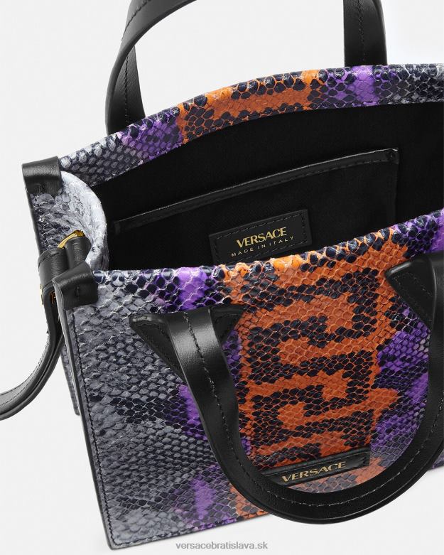 tašky X8X8P1474 Versace crossbody kabelka python greca print viacfarebný muži