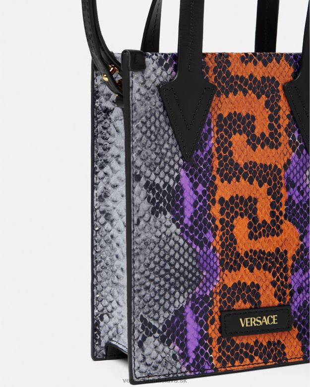 tašky X8X8P1474 Versace crossbody kabelka python greca print viacfarebný muži