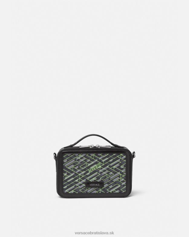 tašky X8X8P1478 Versace la greca podpis malá messenger taška vytlačiť muži