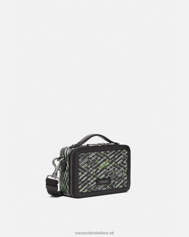 tašky X8X8P1478 Versace la greca podpis malá messenger taška vytlačiť muži