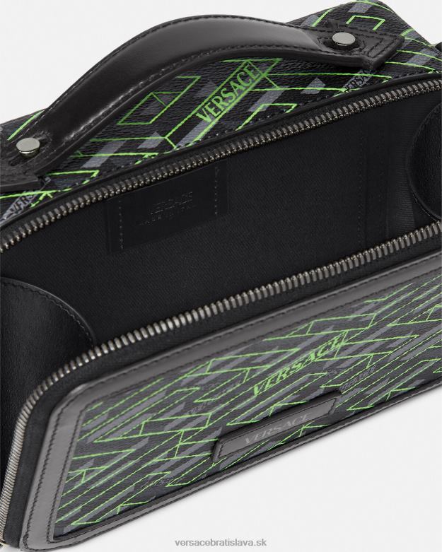 tašky X8X8P1478 Versace la greca podpis malá messenger taška vytlačiť muži
