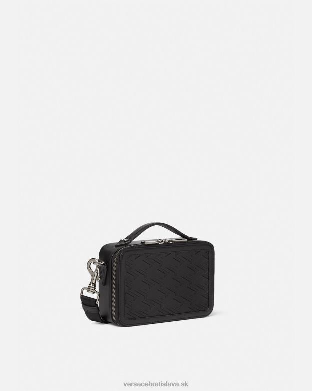 tašky X8X8P1479 Versace la greca podpis malá messenger taška čierna muži