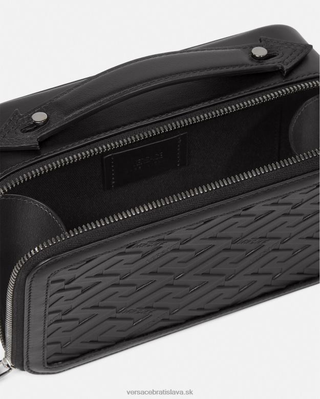 tašky X8X8P1479 Versace la greca podpis malá messenger taška čierna muži