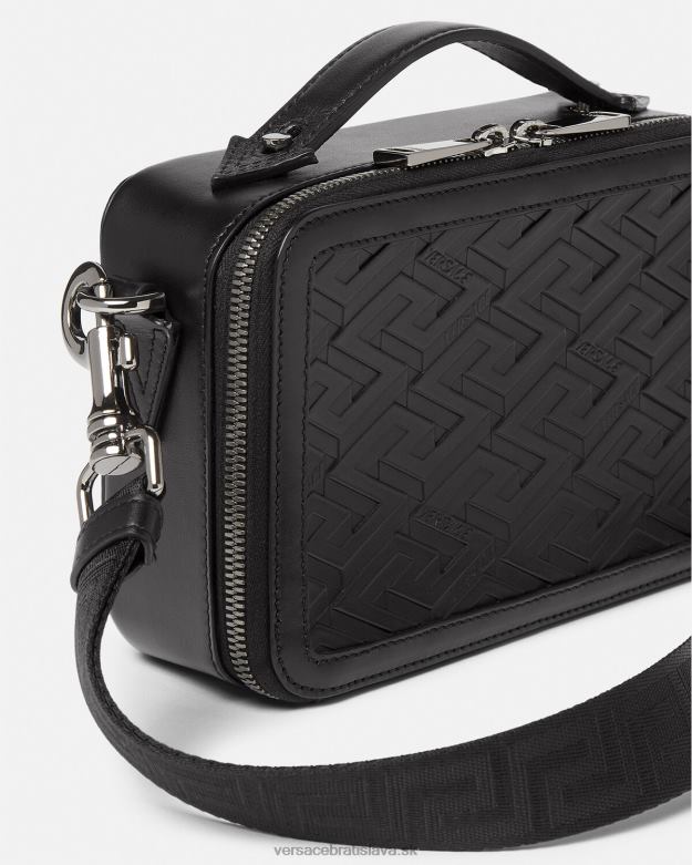 tašky X8X8P1479 Versace la greca podpis malá messenger taška čierna muži