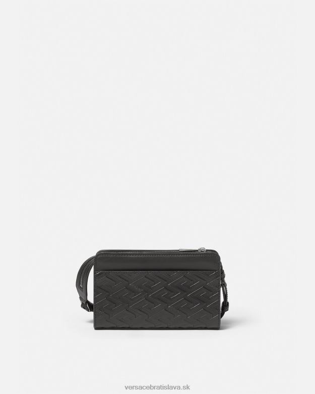 tašky X8X8P1481 Versace la greca podpis messenger taška čierna muži