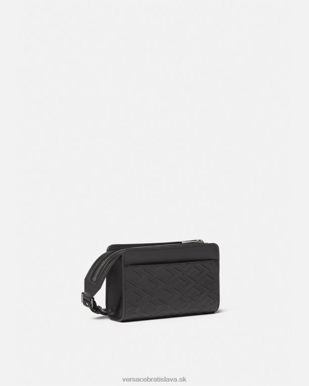 tašky X8X8P1481 Versace la greca podpis messenger taška čierna muži