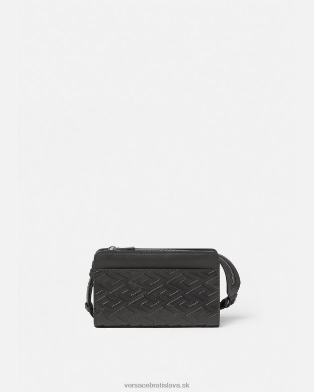 tašky X8X8P1481 Versace la greca podpis messenger taška čierna muži
